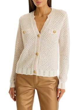 Sequin Open-Knit Cardigan Top- The Noli Shop